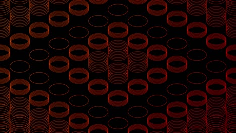 línea abstracta 3d círculo isométrico virtual iluminación en movimiento, red de tecnología concepto de transferencia de datos digitales, brillando en fondo negro animación de bucle sin costuras 4k con canal alfa mate