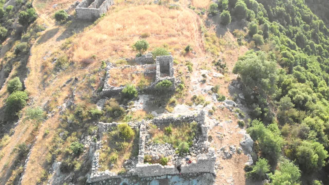 High-quality 4K drone footage takes you on an aerial tour of a mysterious abandoned ghost town in the Lebanese mountains. The video captures the haunting beauty of crumbling stone structures .