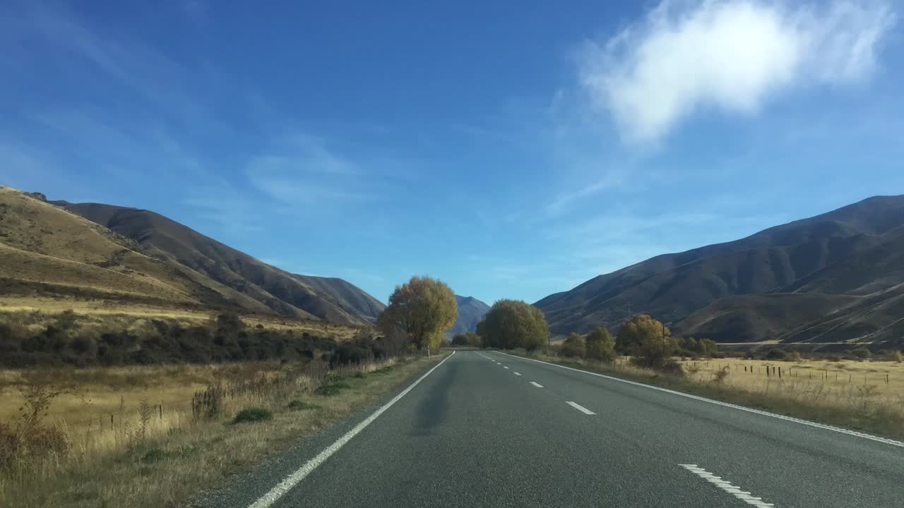 Timelapse of Highway in Queenstown, New Zealand.