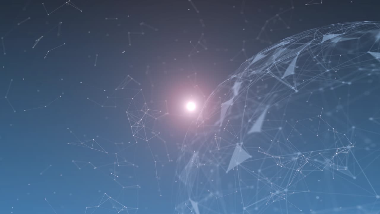 Technology big data artificial intelligence polygonal connected technology internet big data