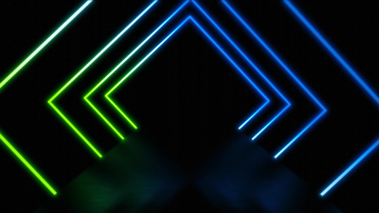 patrón de iluminación de neón hecho de haces rosados que brillan en la oscuridad - 4k