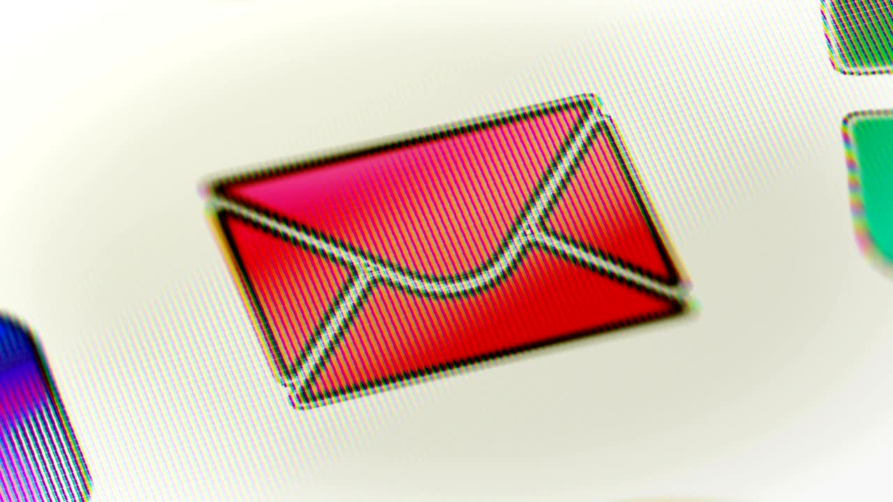 el icono de correo electrónico en la pantalla.