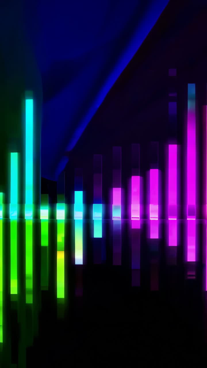 linee verticali astratte al neon