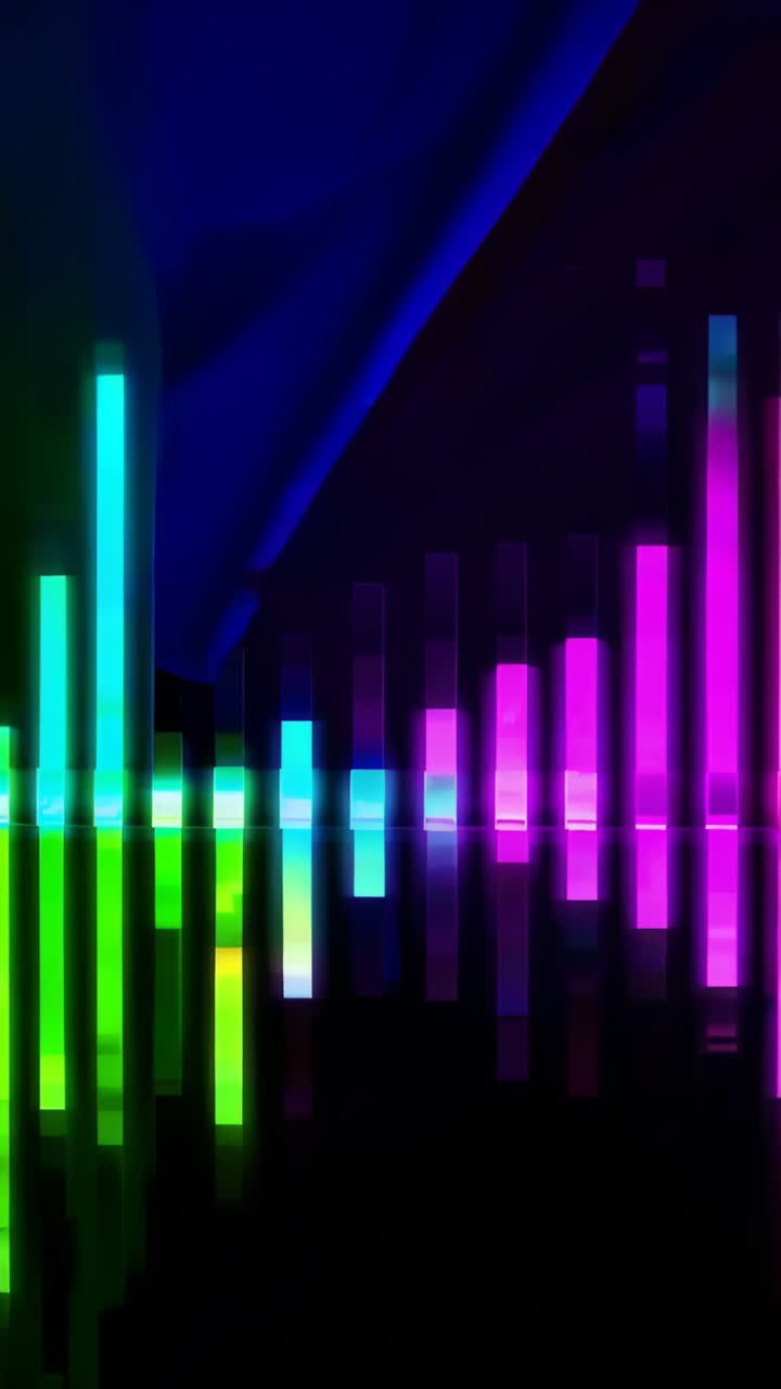 Abstract Neon Vertical Lines