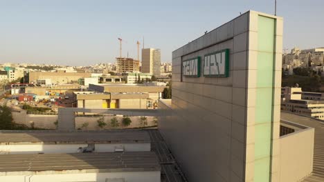 aerial view of a modern building complex under construction