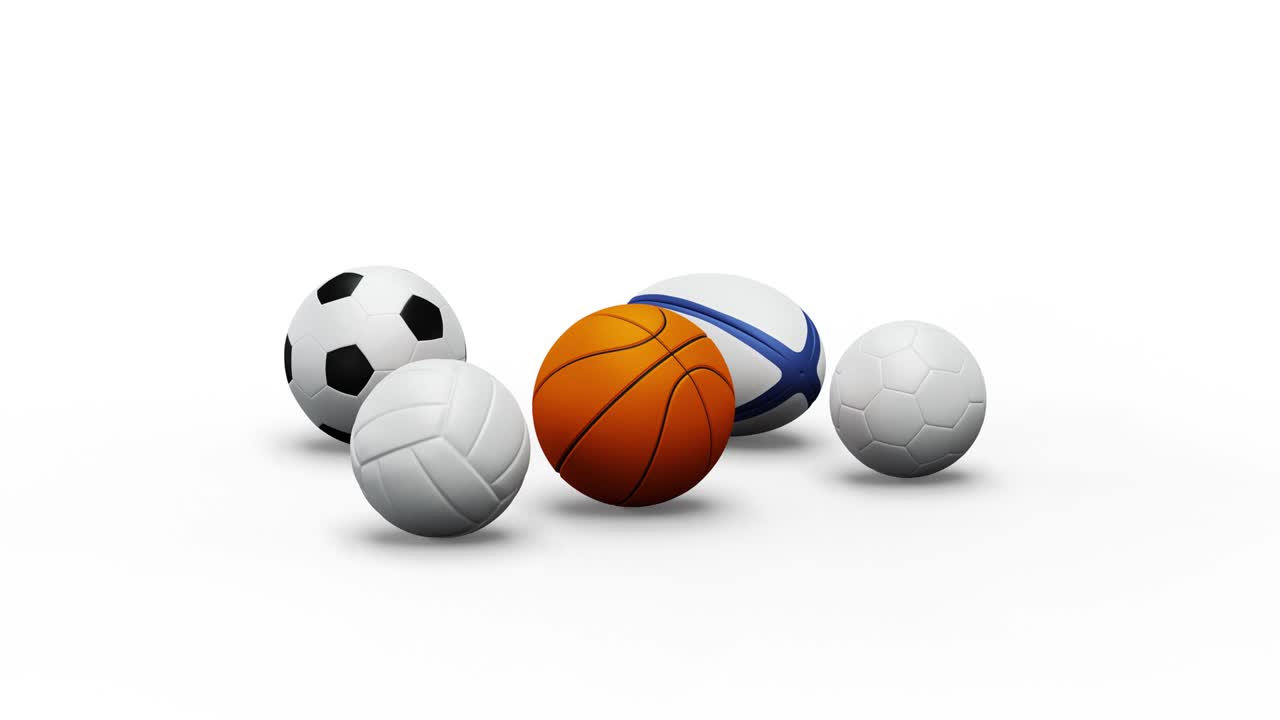 unendliche drehung um 5 mannschaftssportbälle