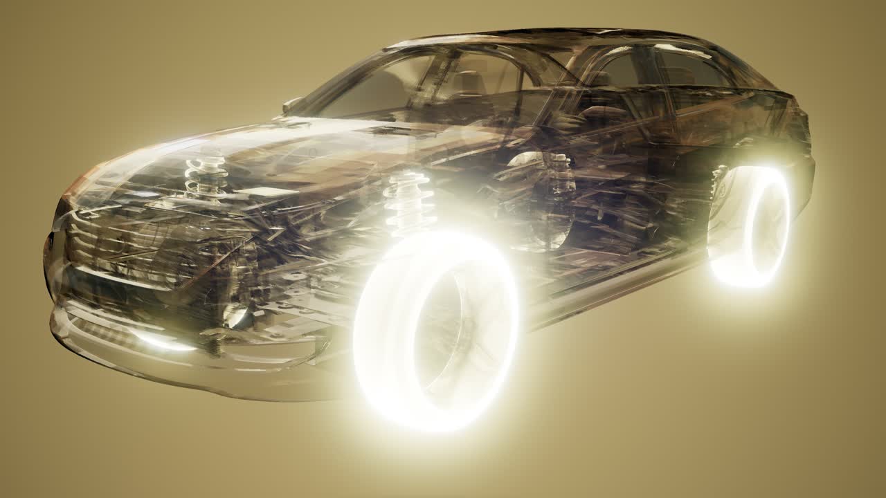 자동차 바 ⁇ 가 차 안에서 빛나고 있습니다.