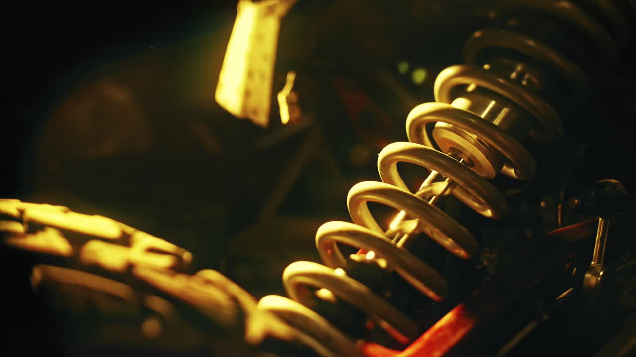 자동차 서스펜션 부품의 클로즈업