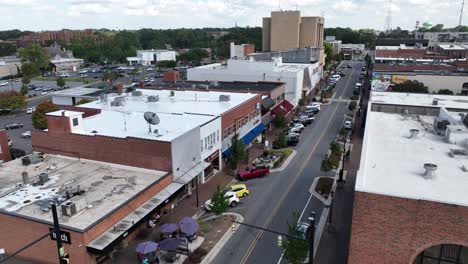 aerial push to hickory nc, north carolina at a low slow angle