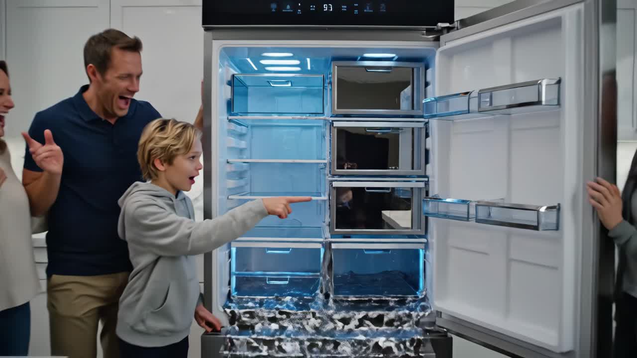 Refrigerator Flooding with Water and Ice