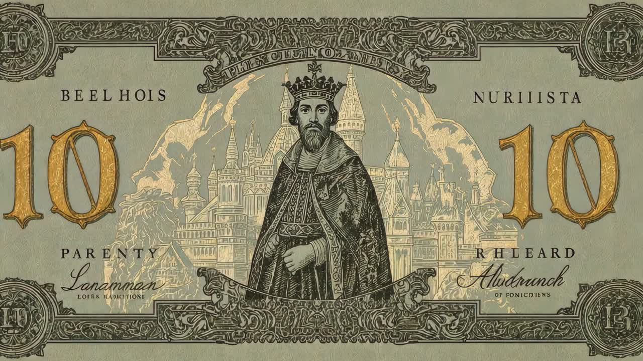 Fantasy Currency with a King and Castle