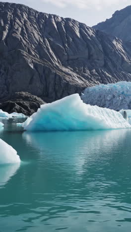 iceberg in a glacial fjord