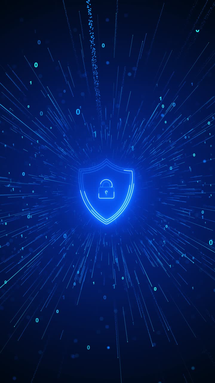 Icona scudo di cybersicurezza su sfondo nero, per sicurezza, ricerca soluzioni, hacking.