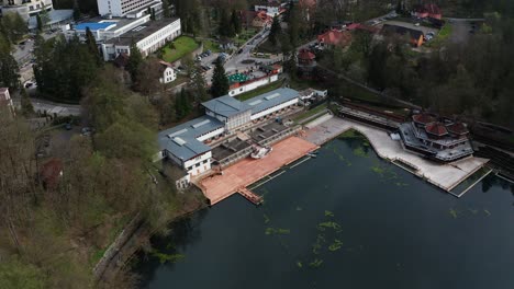 ursu lake and lacul ursu hotel, sovata in romania