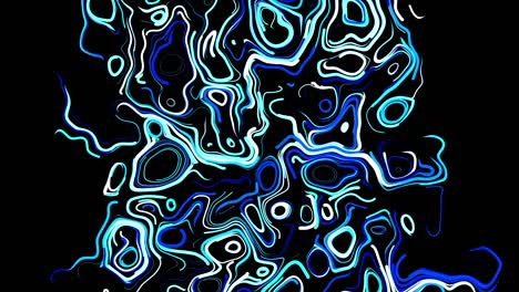 abstract creative looped bg with curled lines like blue trails on surface. lines form swirling pattern like curle noise. abstract 3d looping flowing animation as bright creative festive bg