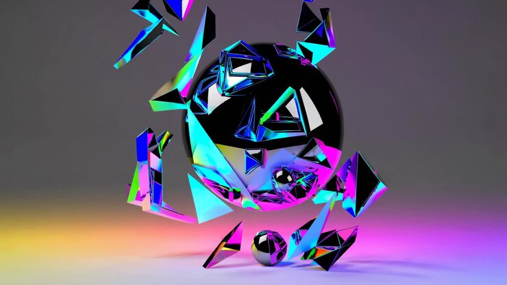 Abstract Colorful Geometric Sphere