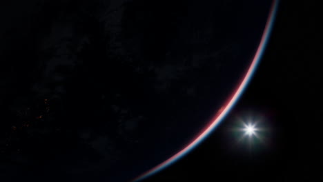 la tierra por la noche con las luces de la ciudad. elementos de esta imagen proporcionada por la nasa