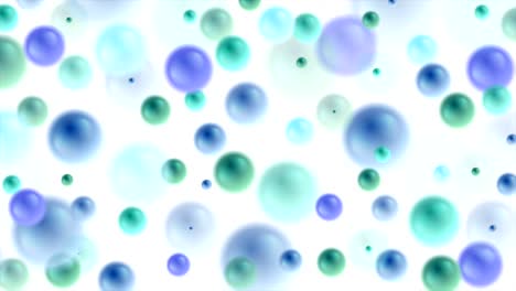 blue abstract balls bubbles video animation