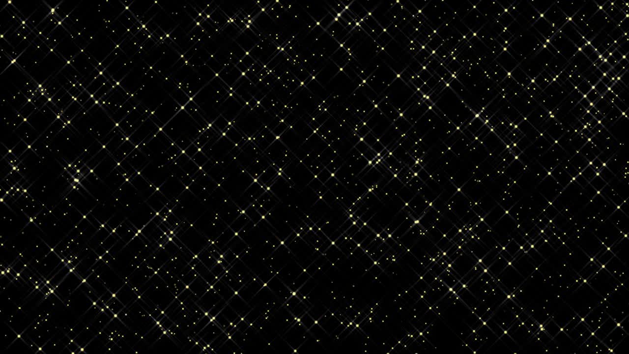 Falling Sparkling Golden Stars in 4k