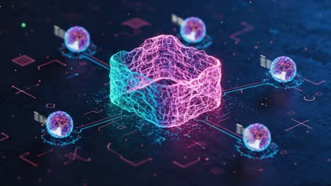 intricate visualization of data networks: a glimpse at the dynamic structure of nodes and connections in a modern digital environment