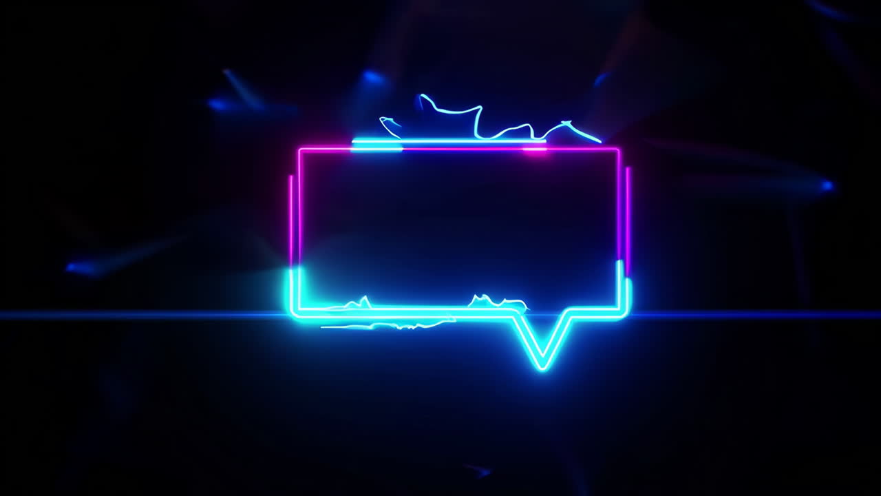 Neon Speech Bubble Background
