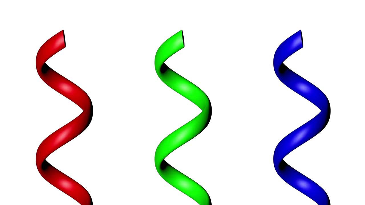 rgb 색상 백색 배경에 고립된 추상적인 모양