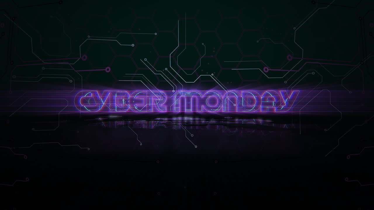 Cyber Monday: Neonbelyst inde i en bundkortstegning