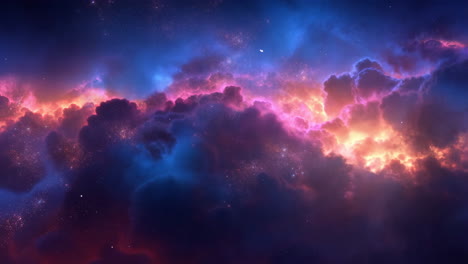 vibrant cosmic nebula with stars