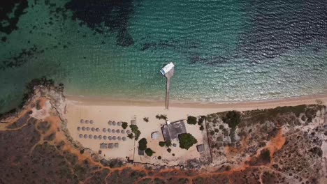 Toma-Cenital-De-Una-Playa-Ubicada-En-Margarita,-Llamada-Cubagua