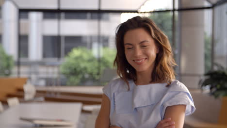 young mixed race businesswoman walking into focal plane