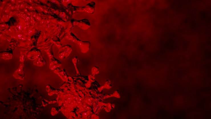 abstract coronavirus in movimento virus-cellula - motion graphics (loop)