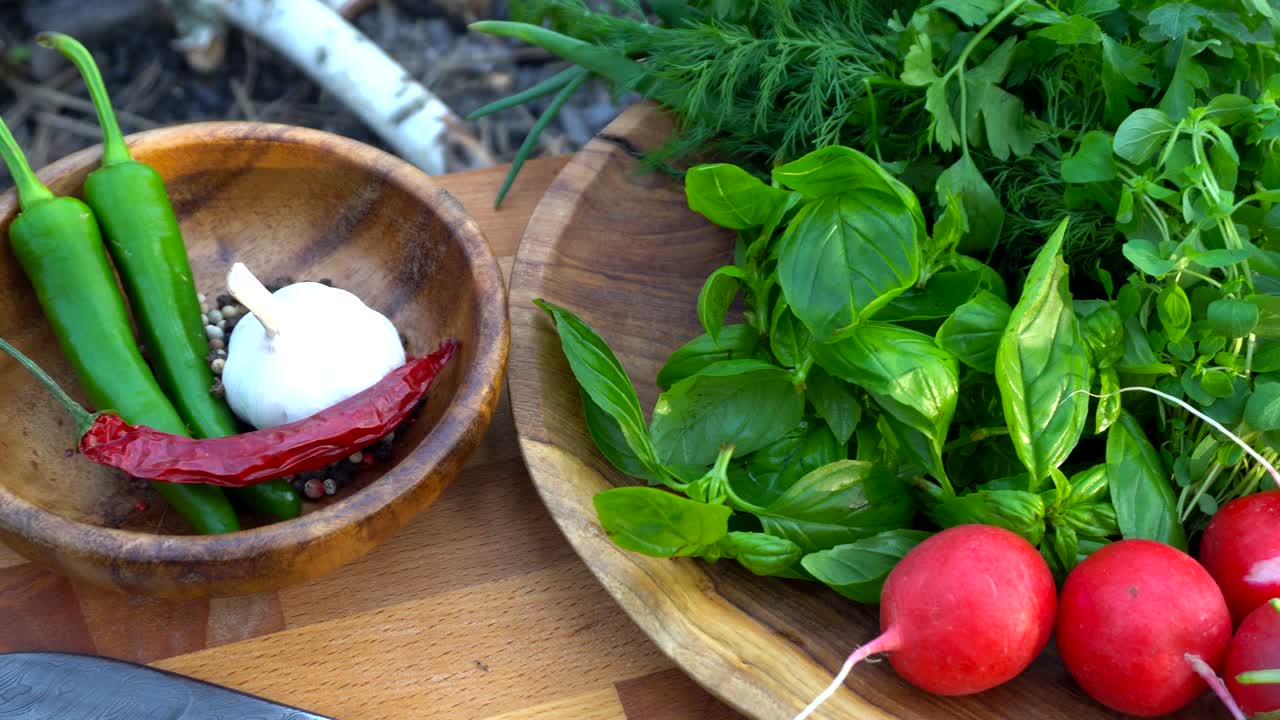 파이타 프라이팬은 자연 건강한 음식 개념입니다.