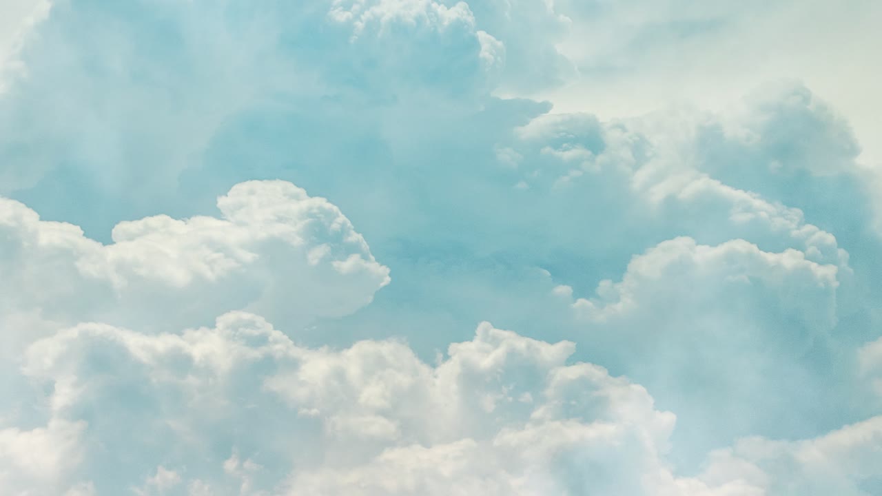 4k white clouds in the sky with multiple lightning strikes