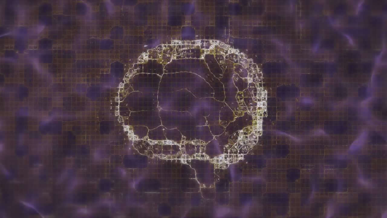 animación del cerebro humano sobre un fondo líquido