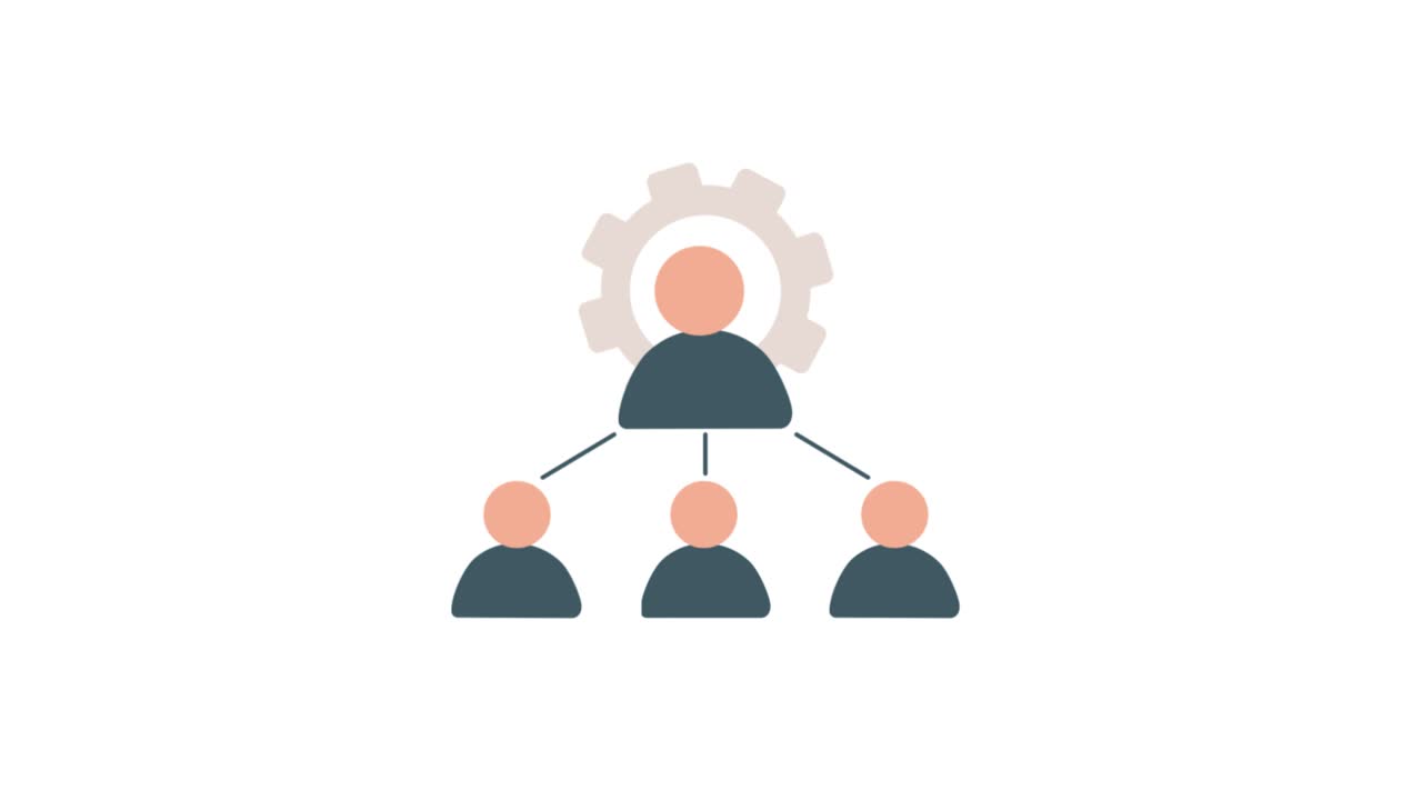Animated Illustration of Organizational Hierarchy and Team Growth