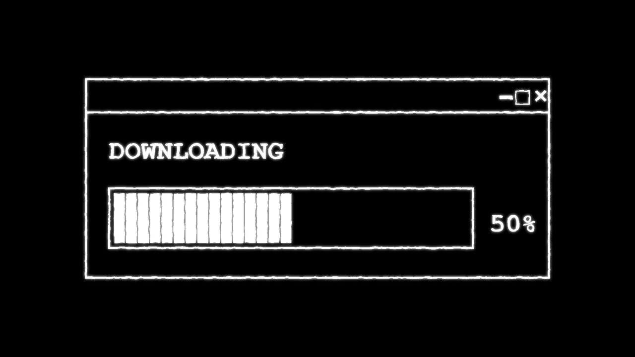 Hand-Drawn Style Digital Download Progress Bar Animation