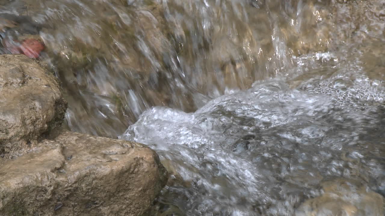 Premium stock video - Close up of a small waterfall on the north fork ...