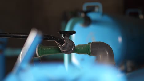 close up view of piping inside water pump room