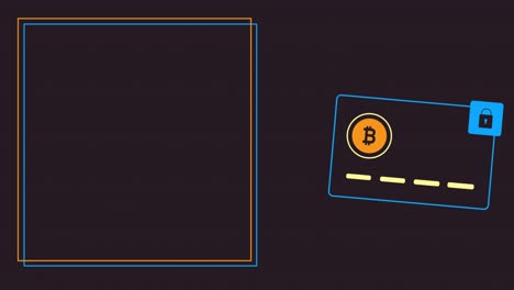 video en 4k del diseño de fondo de la tarjeta de criptomoneda.