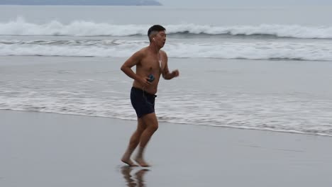 visitor activities at double six beach in the late afternoon, bali, november 25, 2020