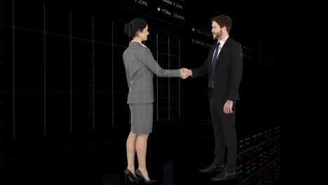 Stock-market-data-processing-over-caucasian-businessman-and-businesswoman-shaking-hands