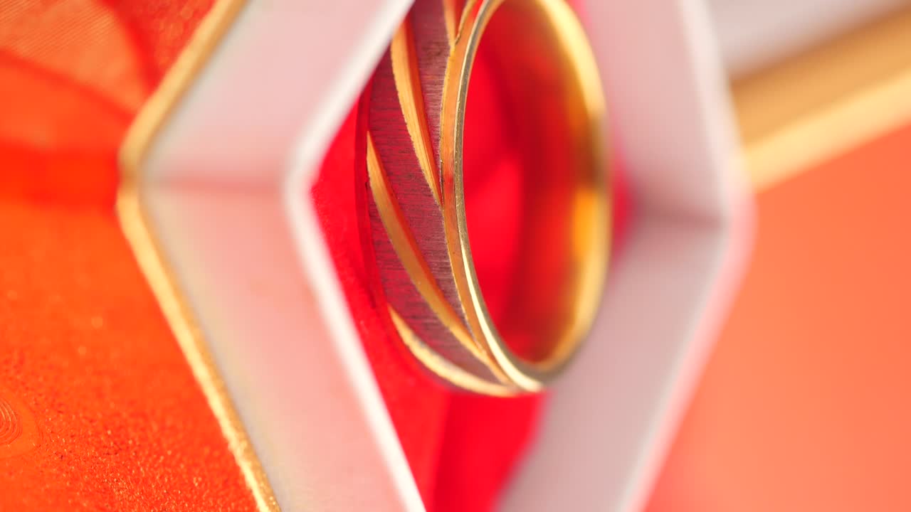 Elegant Gold Ring in a Decorative Box