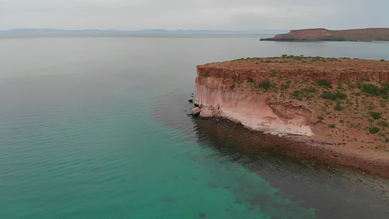 Front to back view with jib up above Espiritu Santo Island in Baja California Sur