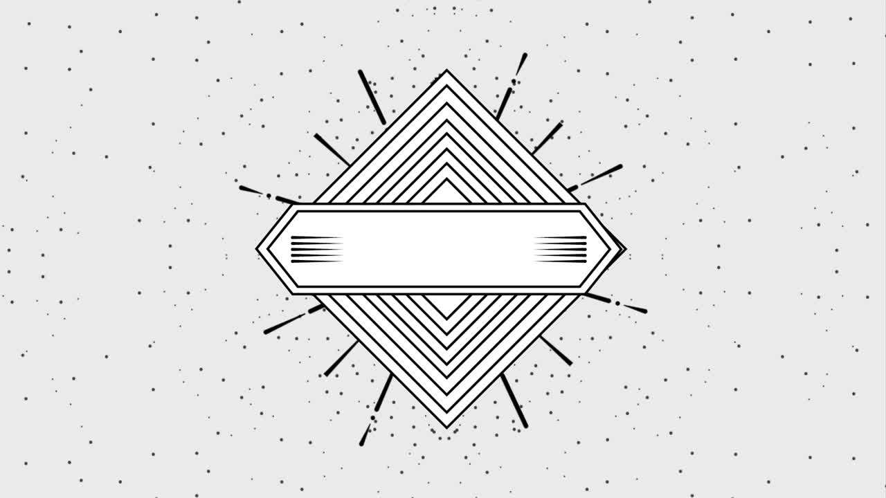 기하학적 빈티지 프레임 라벨