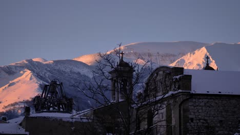 View-of-the-snow-covered-Maiella-National-Park-from-Guardiagrele,-Abruzzo,-Italy