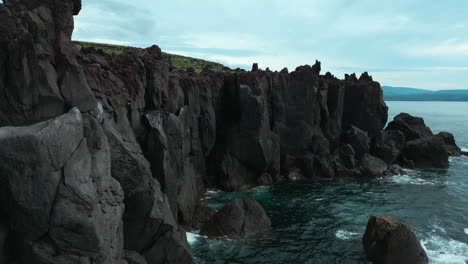 dramatic volcanic coastline