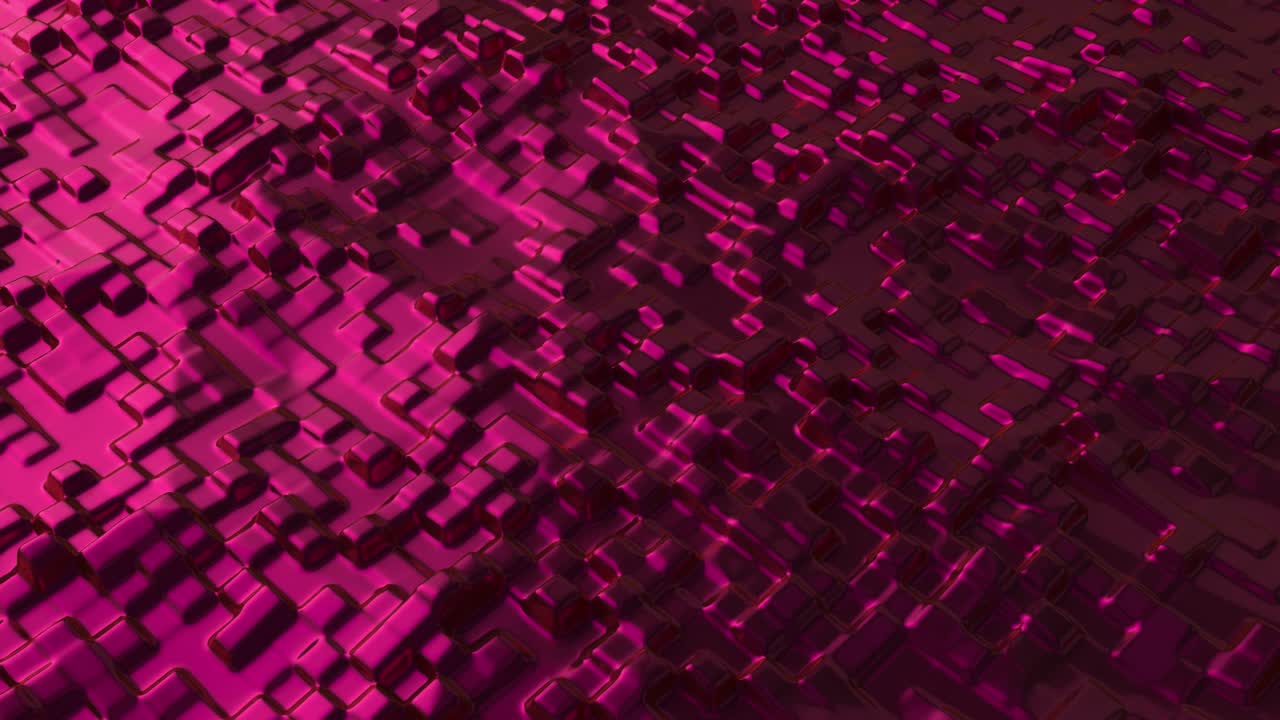 fondo abstracto con cuadrados lisos de cuadrícula púrpura. superficie de estructura celular. plantilla de fondo moderna para documentos, informes y presentaciones. bucle sin costuras animación 3d de 4k