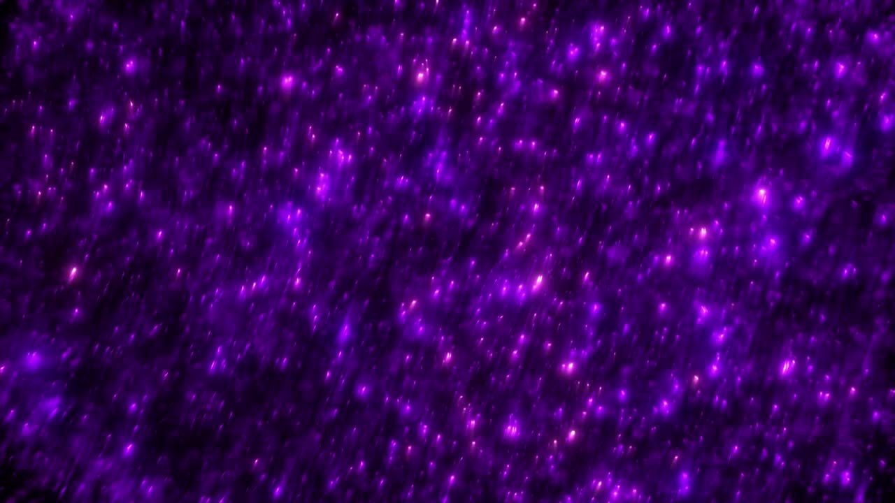 enjambre de partículas púrpuras abstractas iluminadas brillantes que se elevan en el fondo del bucle de exhibición