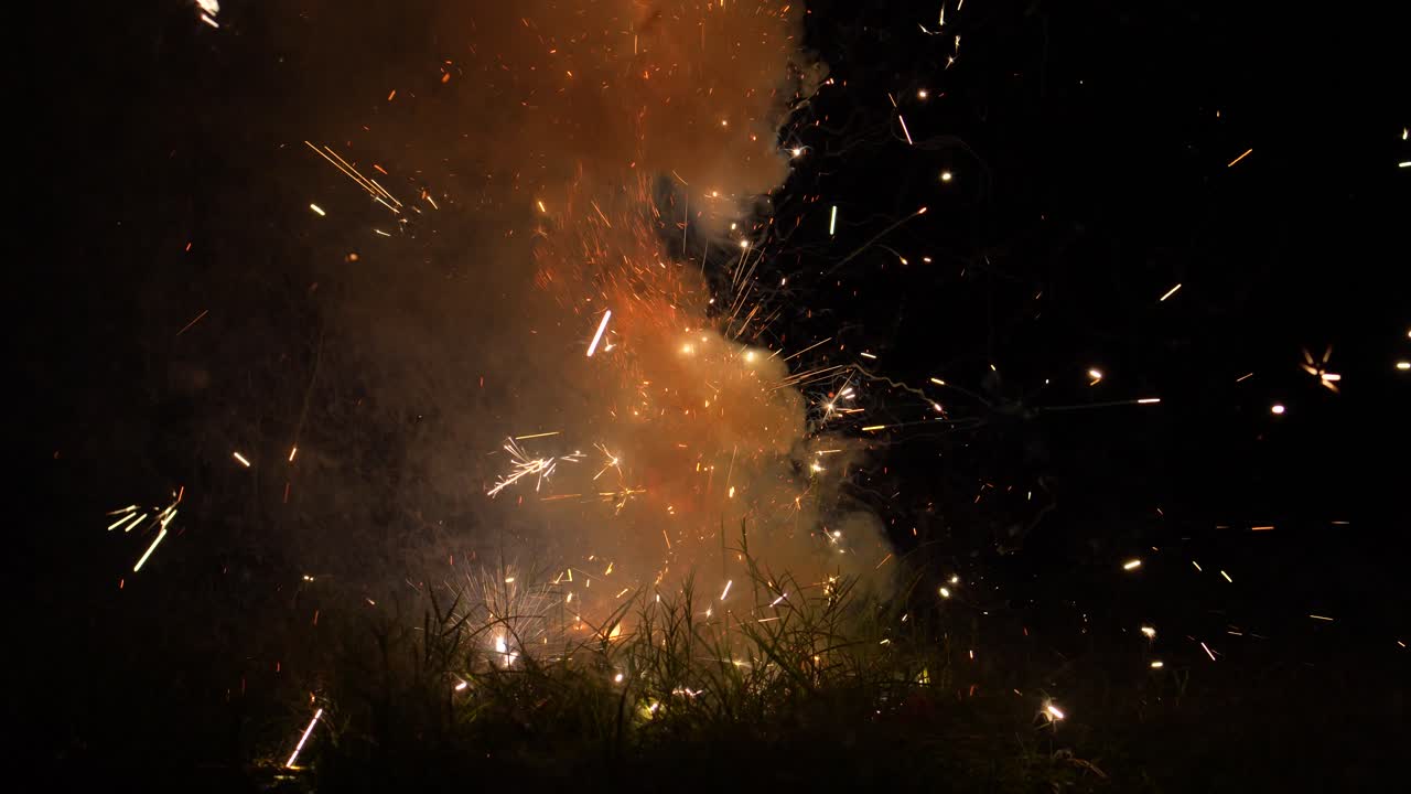 Different types of firecrackers are being burned during Diwali