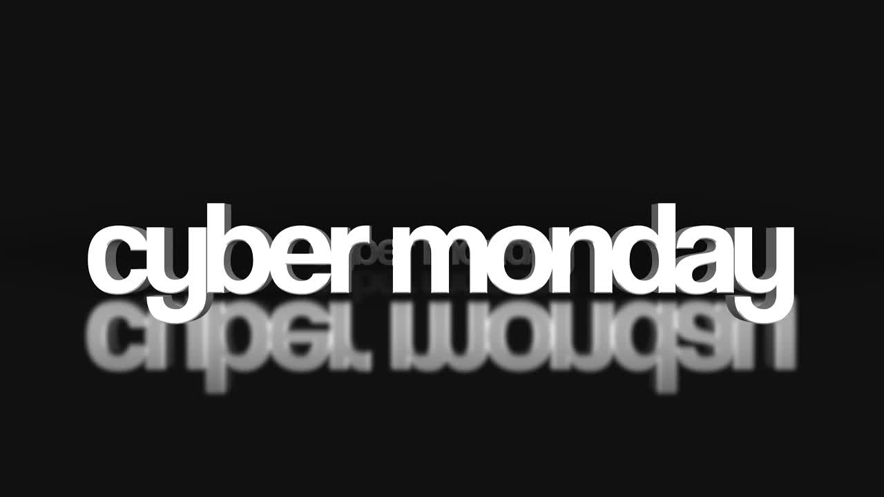 texto de lunes cibernético en gradiente negro fresco